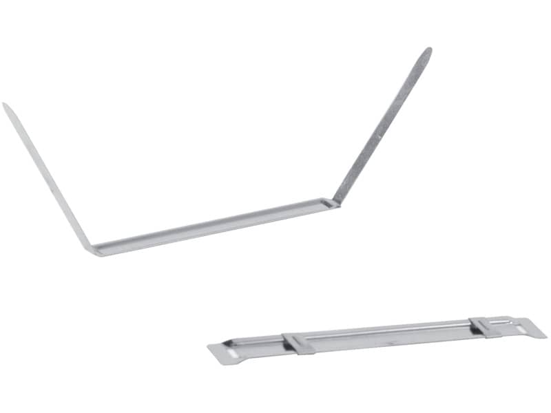 Clip fermafogli Q-Connect passo 80 mm metallo conf. da 50