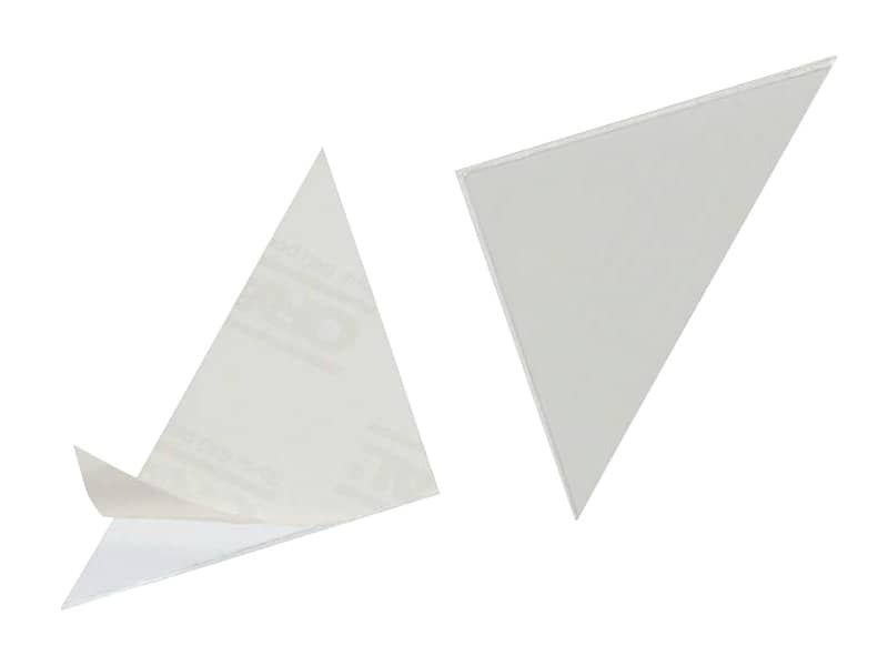 Tasche adesive DURABLE CORNERFIX® triangolari polipropilene trasparente 75x75mm conf. 100