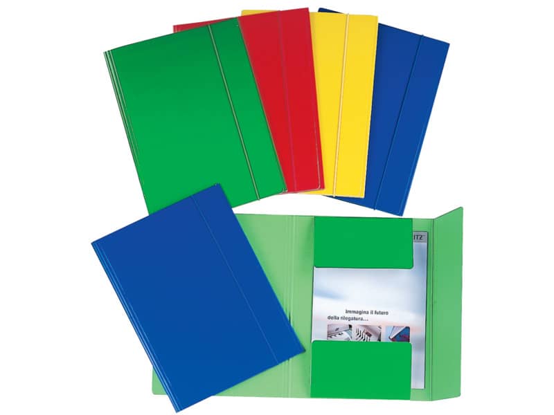 Cartellina a 3 lembi Esselte C46 con elastico tondo 25x35 cm 550 g/m²