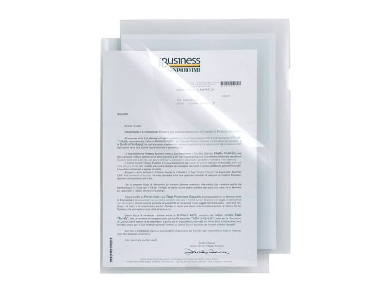 Cartelline a L in PP Sei Rota Poli T 150 A4 trasparente - alto spessore - conf. 50 pezzi