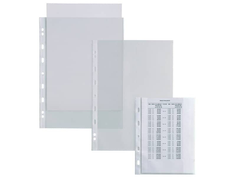 Buste in PP buccia Sei Rota Atla 100 medio spessore trasparente 15x21 cm - conf. 25 buste