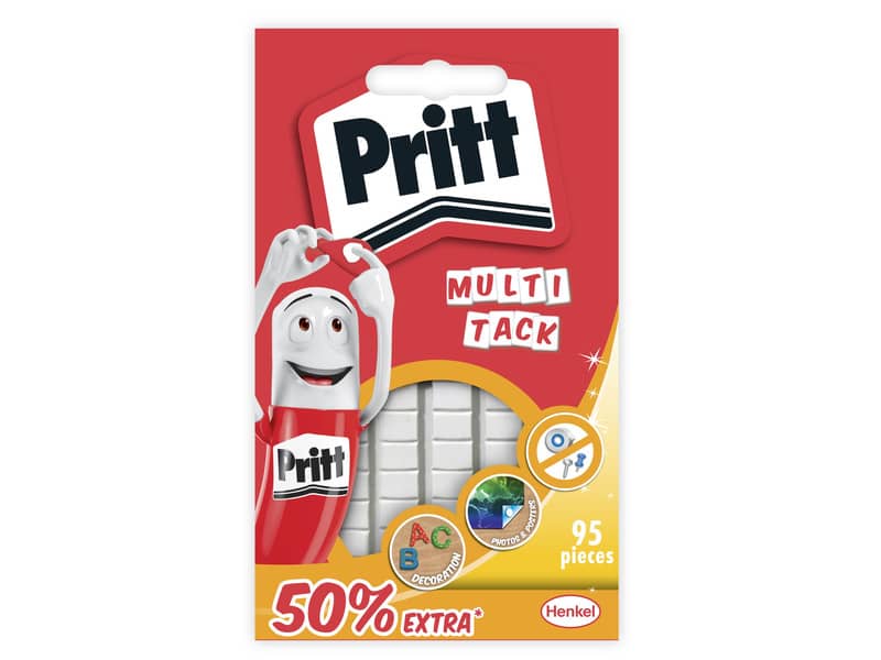 Adesivi rimovibili Pritt gommini Multi-Tack bianco Blister da 95 gommini