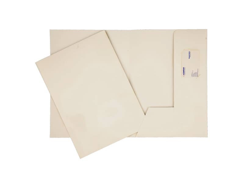 Cartelline a 2 lembi 4Mat A4 in bindakote 250 g/m² con alloggio biglietti da visita cf. da 10 pz - 3740
