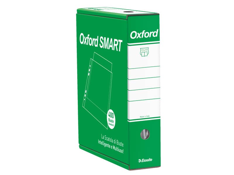 Buste a perforazione universale goffrate Esselte OXFORD SMART PP antiriflesso 22x30 cm conf.400