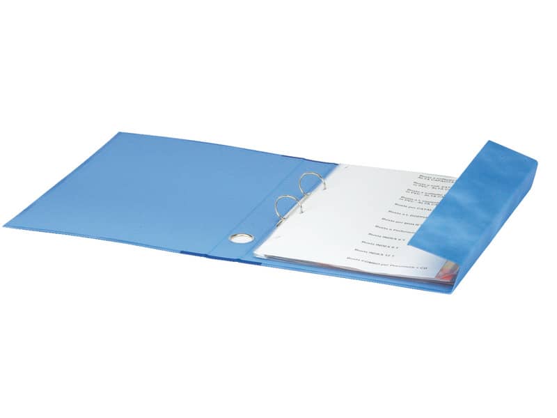 Gruppo di raccoglitori a 2 anelli Esselte S65 ESSENTIALS E6 blu dorso 4cm 6 cartelle