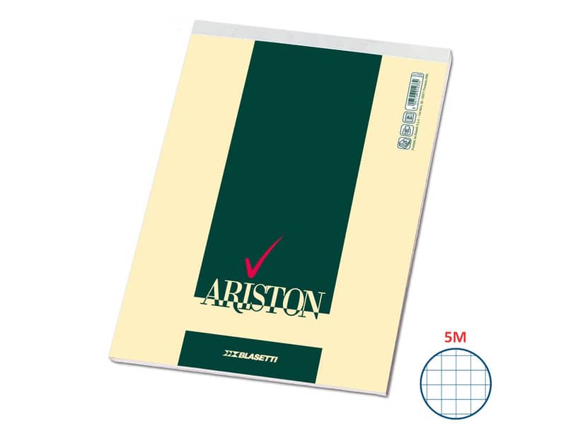 Blocchi con punto metallico Blasetti Ariston - 70 ff 60 g/m² A4 - quad. 5 mm 1069