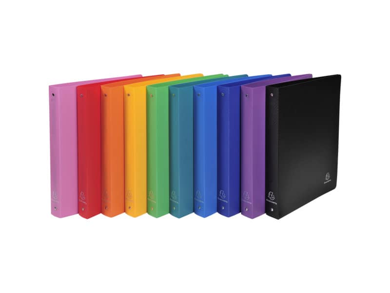Raccoglitore ad anelli Exacompta LINEA OPACO 4 anelli Ø 15 mm ppl A4 10 colori assortiti - 51199E