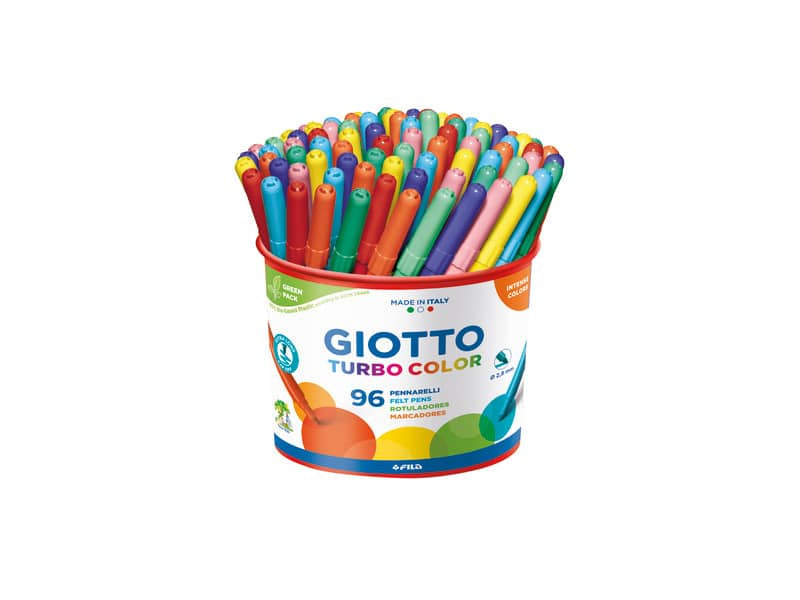 Pennarelli GIOTTO Turbo Color punta fine 2,8 mm assortiti barattolo da 96 - F521500