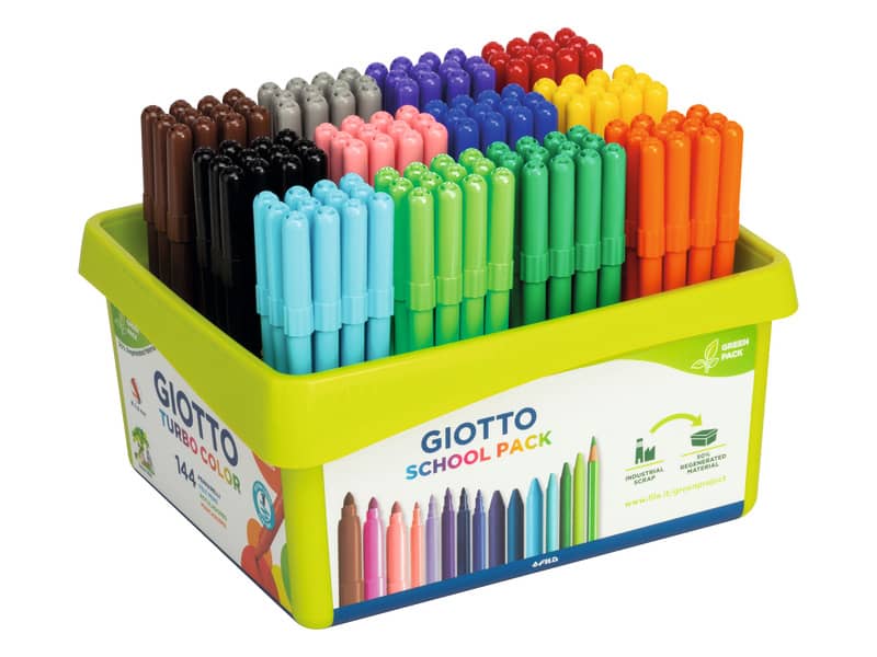 Pennarelli GIOTTO Turbo Color punta fine 2,8 mm assortiti Schoolpack da 144 - F523800
