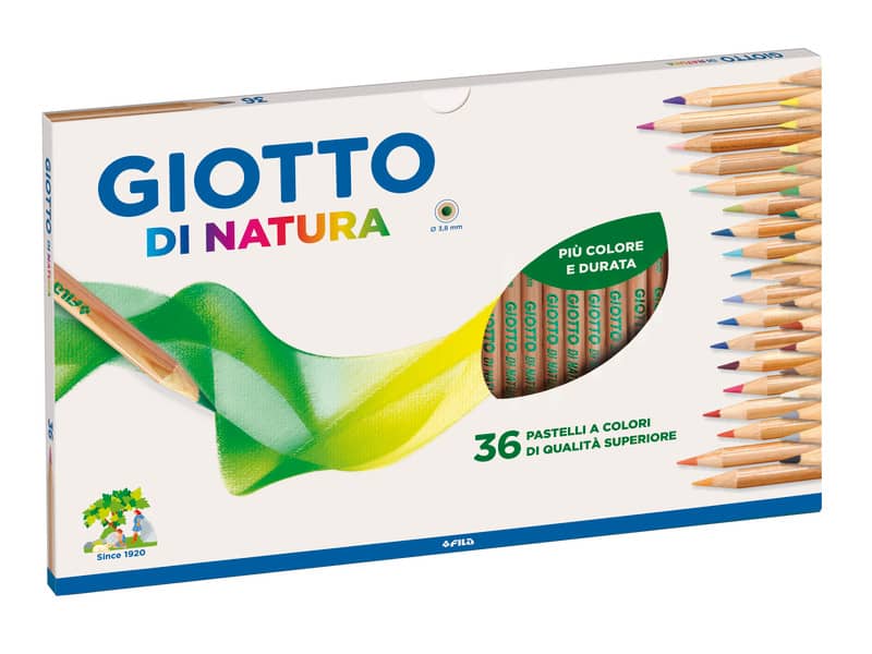 Matite colorate GIOTTO di Natura assortiti astuccio da 36 - F240800