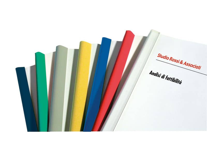 Dorsi plastici Leonardi per rilegatura senza macchine 29,7 cm diam.16 mm blu in conf. da 25 - D116BL