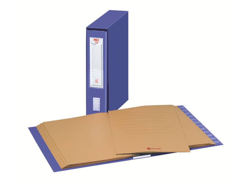 Classificatore alfanumerico con custodia King Mec MEC 12 dorso 7 cm
