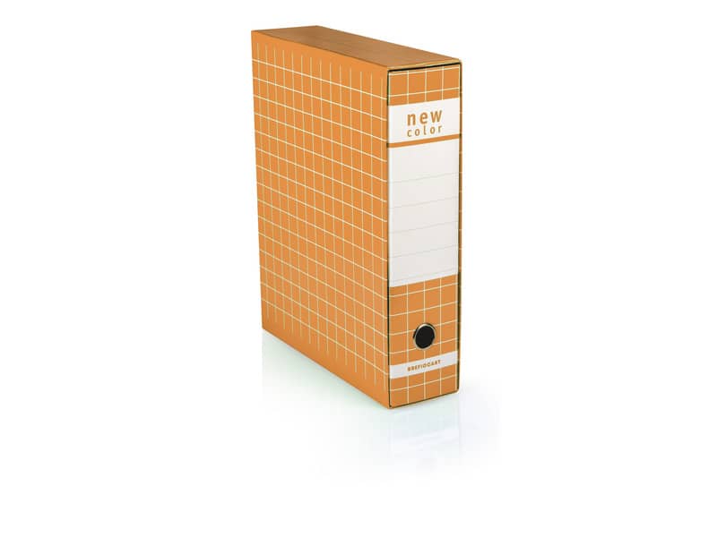 Registratore protocollo con custodia BREFIOCART New Color 35x28,5 cm dorso 8 cm arancio - .AR