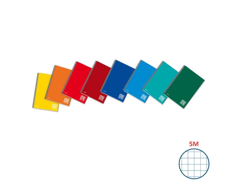 Blocco spirale laterale One Color A4+ 80 g/m² - 60 fogli microperforati - rigatura 5M - 1155