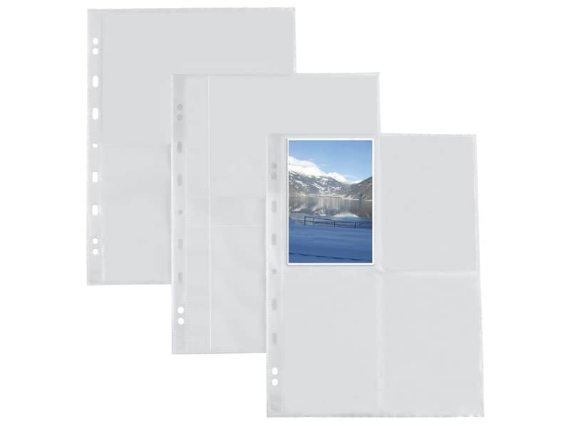 Buste a foratura universale Sei Rota Atla F per fotografie 8 spazi 10x15 cm trasparente conf. 10 buste