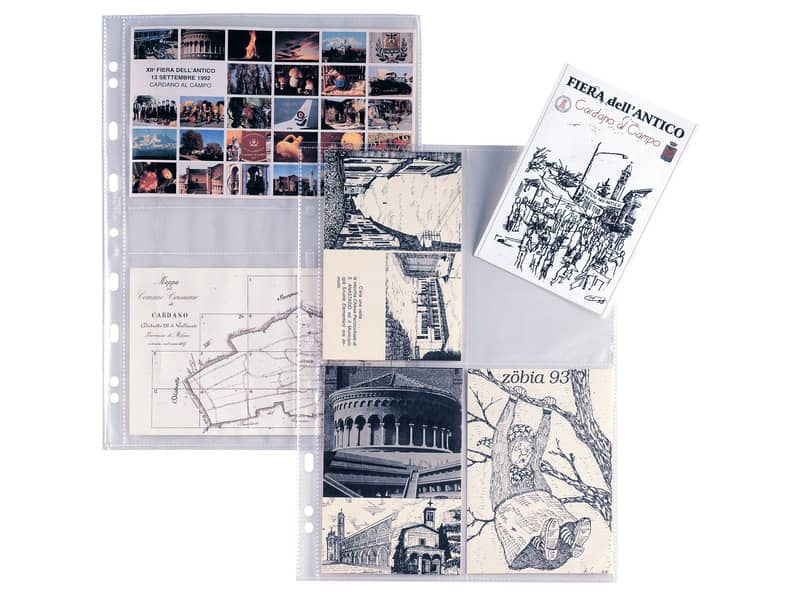 Buste a foratura univ. Sei Rota Atla FT per foto e cartoline 8 spazi 10x15 cm trasparente conf. 10 buste