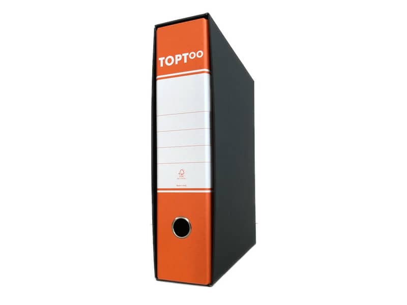 Registratore protocollo TOPToo con custodia dorso 8 cm arancio 23x33 cm - FMCRTP8AR