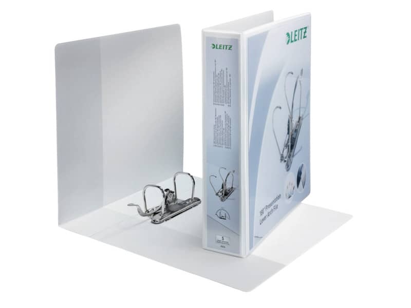 Raccoglitore a leva a 2 anelli bianco Leitz dorso 50 mm