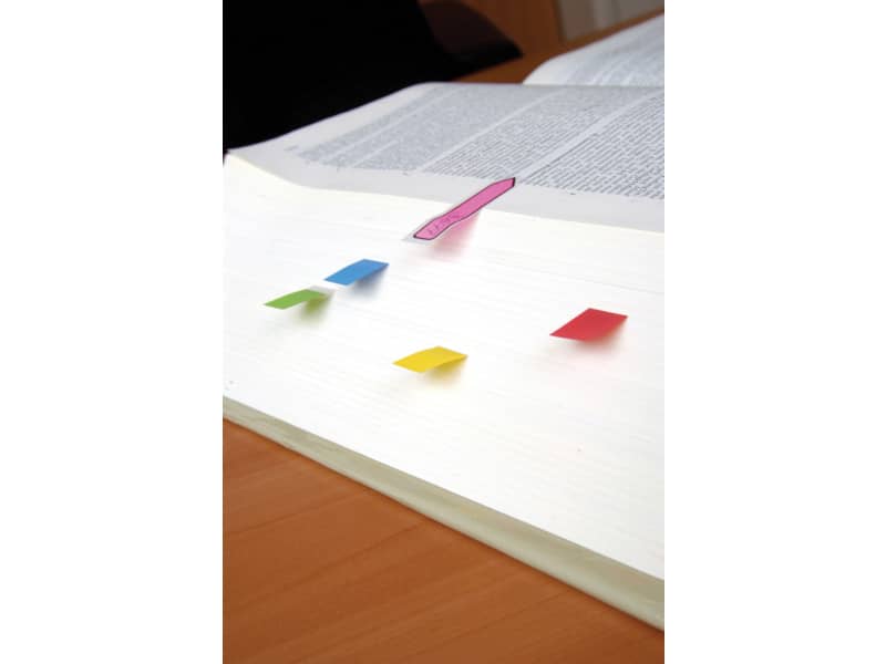 Segnapagina removibili Post-it® Index Mini con dispenser blu, giallo, verde, rosso 4 confezioni da 35 - 683-4