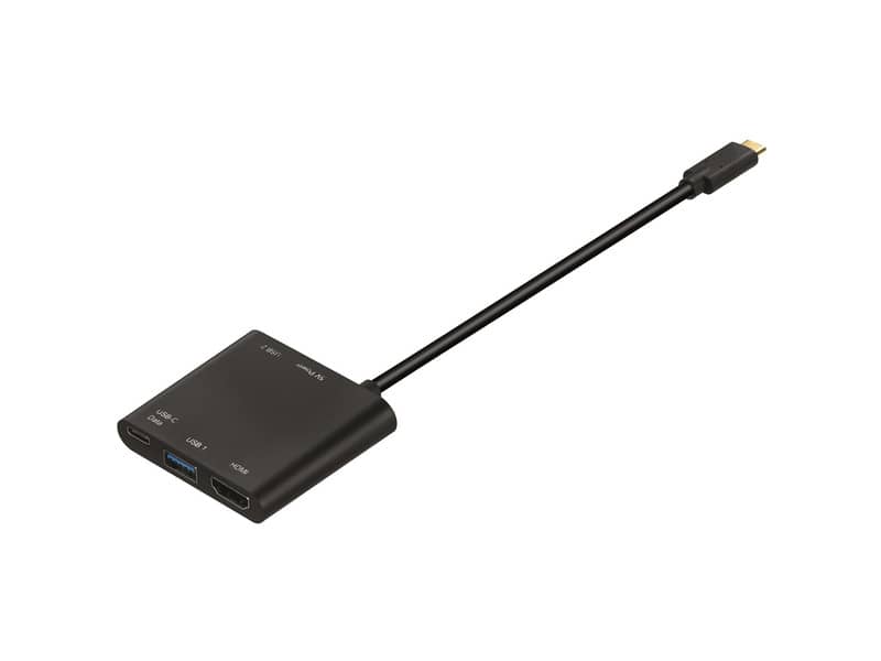 Adattatore Multiport HAMA 4in1 USB C / 2xUSB A, USB Type C, HDMI nero