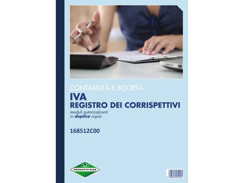 Blocco Registro Corrispettivi primanota dettaglianti data ufficio 29,7x21,5 cm 12x2 copie autoricalcanti - DU168512C00