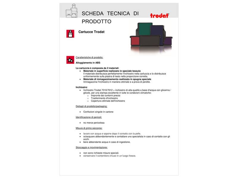 Cartucce di ricambio per timbri PRINTY 4750 Trodat in feltro nero blister da 3 pezzi