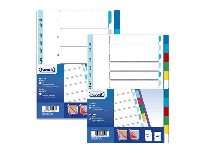 Divisore intercalare neutro Favorit 1-6 A4 PPL