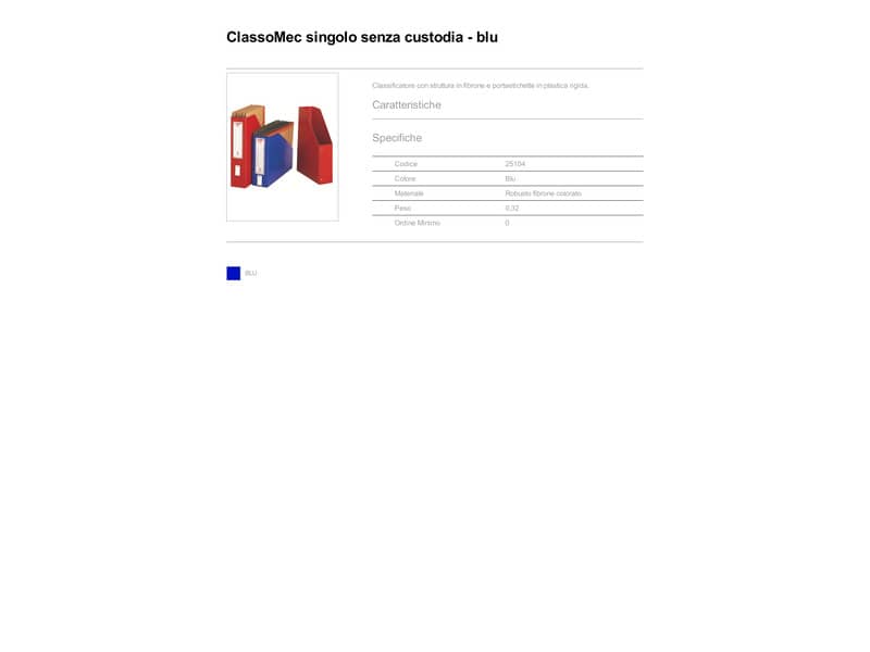 Classificatore orizzontale King Mec CLASSOMEC blu