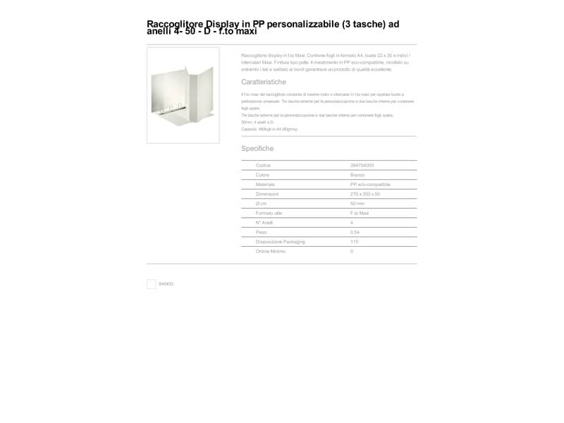 Raccoglitore personalizzabile Esselte Display Maxi 4 anelli a D 28,5x32 cm dorso 7,5 cm