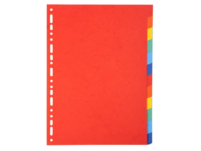 Intercalari in carta Exacompta 12 tasti colori vivaci cartoncino riciclato A4 220 g/mq - 2012E