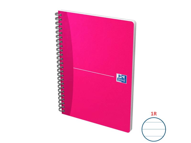 Quaderno spiralato OXFORD Office Essentials A5 assortiti rigato 7 mm