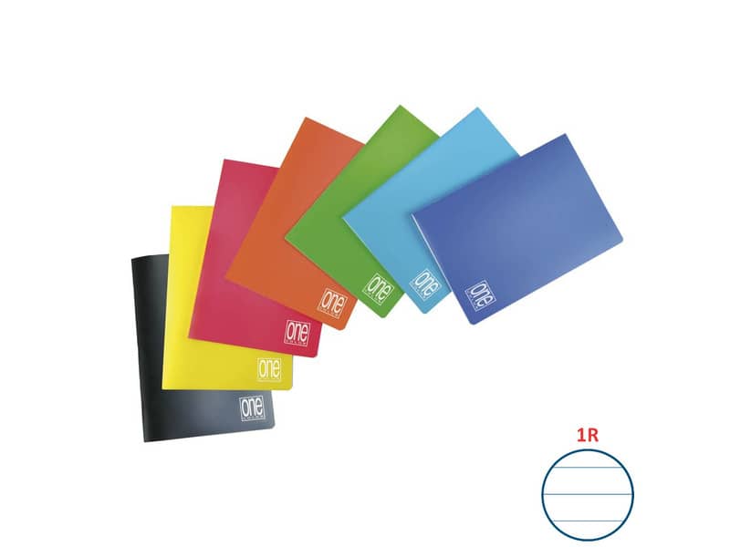 Quaderno Maxi One A4 punto metallico Color PM PPL 80 gr rigatura 4M 20ff+1 colori assortiti - 5569