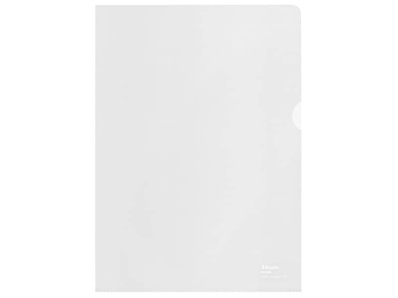 Buste a L Esselte De Luxe f.to 22x30 cm 100% riciclate antiriflesso trasparenti conf. 100 pezzi