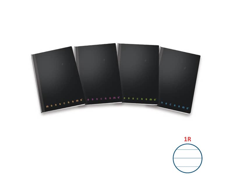 Quaderno a righe Pigna Maxi filo singer 1R 62 ff cover pp monocromo assortiti - 80 gr. A4 - Conf. 5 pezzi 02312181R
