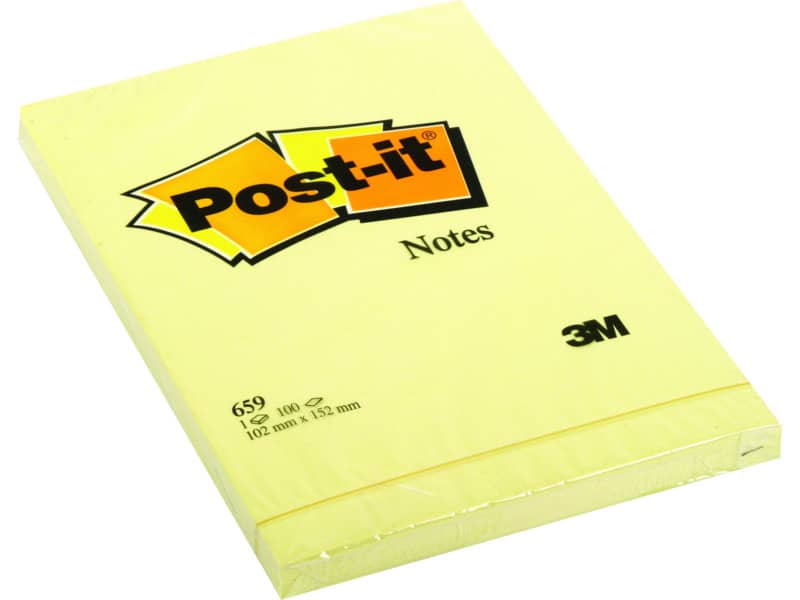 Foglietti riposizionabili Post-it® formato 101x152 mm - in conf. da 6 blocchetti Giallo Canary™ - 659N