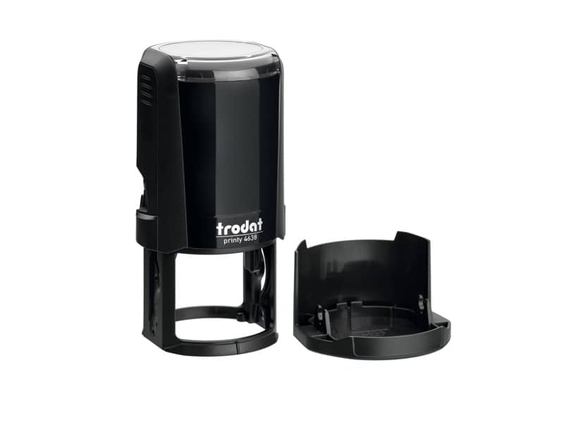 Timbro autoinchiostrante max 8 righe - Trodat eco PRINTY 4638 - Ø38 mm nero