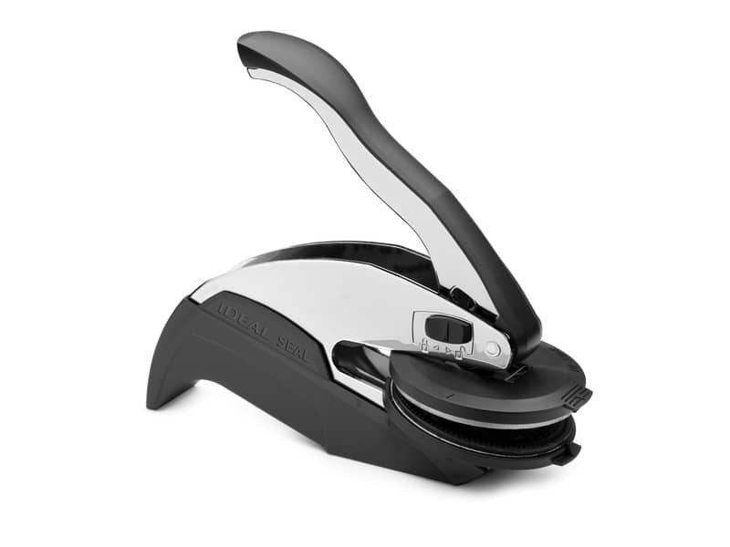 Ideal Seal /LS Cromo - Timbro a secco PERSONALIZZATO - pressa Ø51 mm - con borsa deluxe