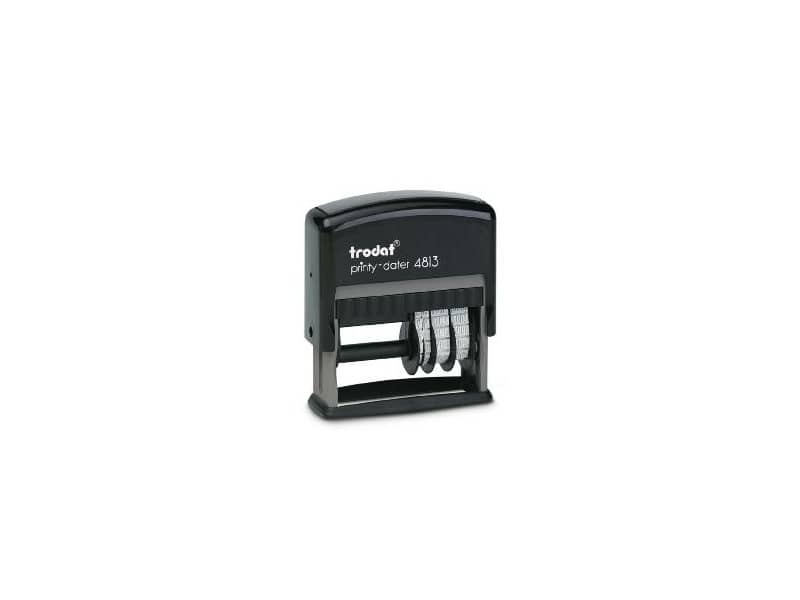Printy 4813 - Datario con testo PERSONALIZZATO fino a 2 righe dimensione max personalizzazione 26x9 mm