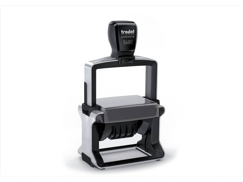Professional 5480 - Datario con testo PERSONALIZZATO dimensione max pers.ne 68x47 mm - fino a 5+5 righe