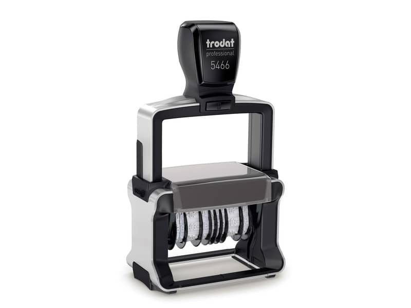 Professional 5466/PL - Datario con testo PERSONALIZZATO - doppia data 56x33 mm - fino a 3+3 righe