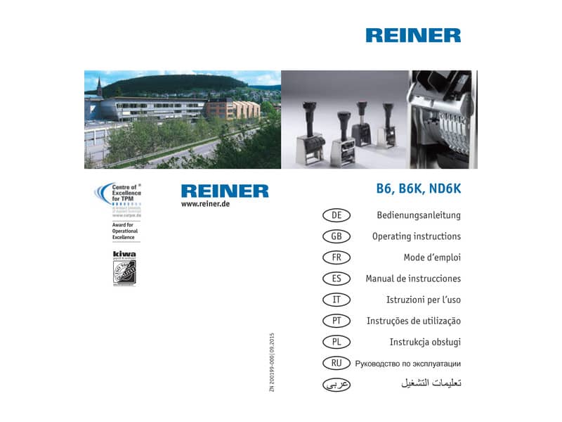 Timbro numeratore in metallo Reiner B6K Block metallo