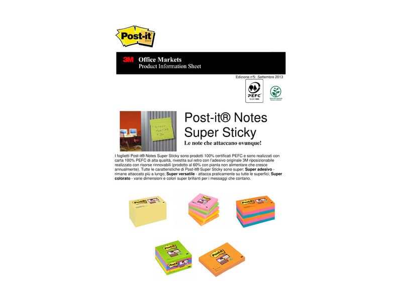 Foglietti Post-it® Super Sticky Notes 76x76 mm assortiti conf. 12 blocchetti da 90 ff - 654-12SS-UC