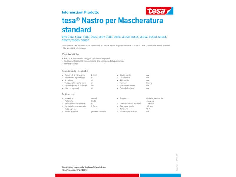 Nastro per mascheratura in carta standard ECO beige Tesa 25 mm x 50 m --04