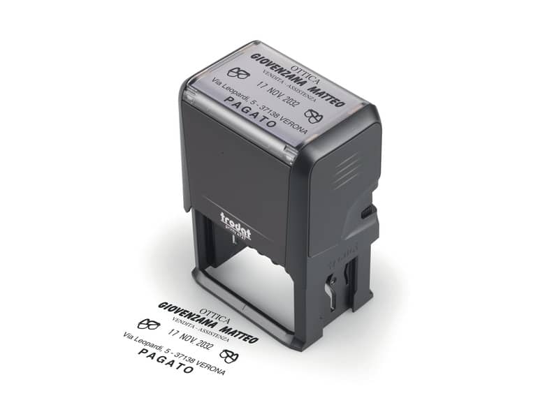 Printy 4727 - Datario con testo PERSONALIZZATO fino a 3+3 righe dimens. max personalizzazione 60x40 mm