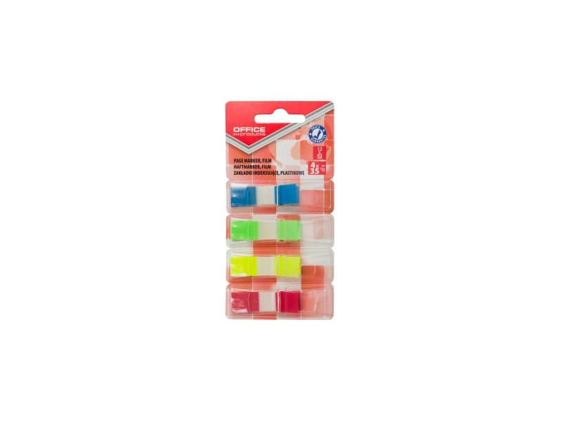 Segnapagina 12x43 mm Office Products blister da 4x35 blocchetti assortiti -99