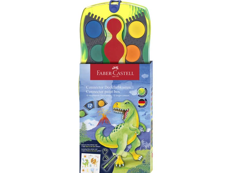Acquerelli Faber-Castell Dinosaurus colori assortiti