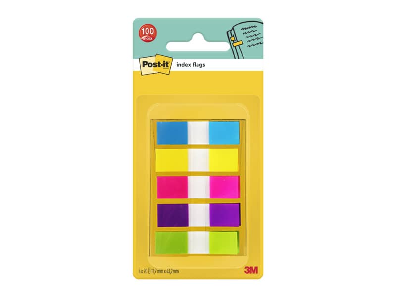 Segnapagina removibili Post-it® Index Mini con dispenser brillanti assortiti 5 confezioni da 20 - 683-5CBEU