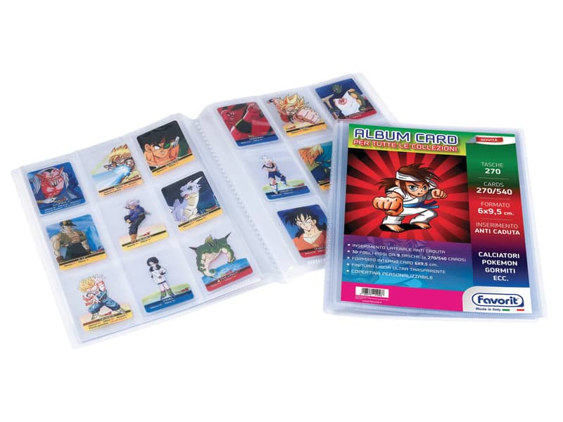 Album porta figurine personalizzabile A4 Favorit 30 buste - f.to figurine 6x9,5cm