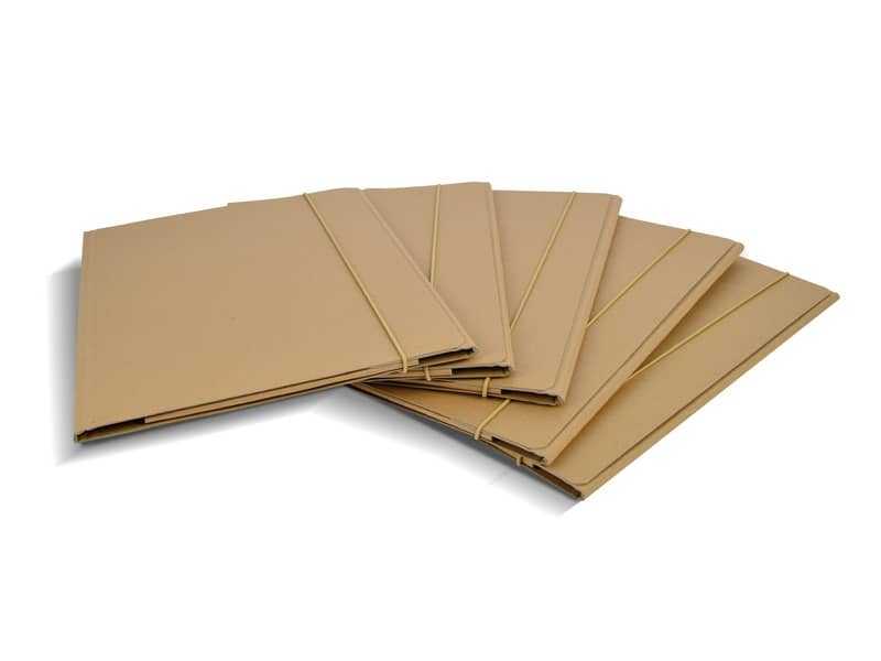 Cartellina con alette Euro-cart Eco Elite 25x35 cm con elastico conf. da 30 avana - CPEECO