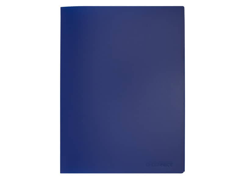 Portalistini in polipropilene con 30 tasche Q-Connect formato A4 - blu opaco